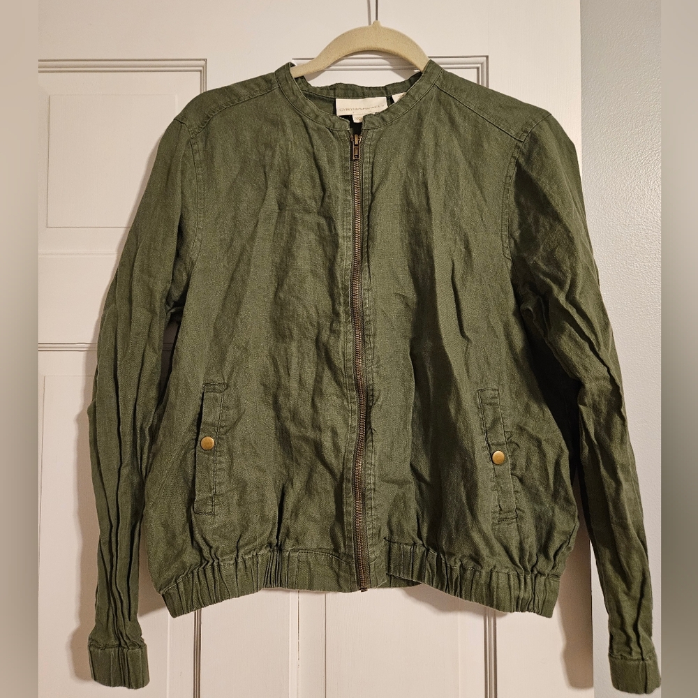 Linen bomber jacket - Picture 2 of 5